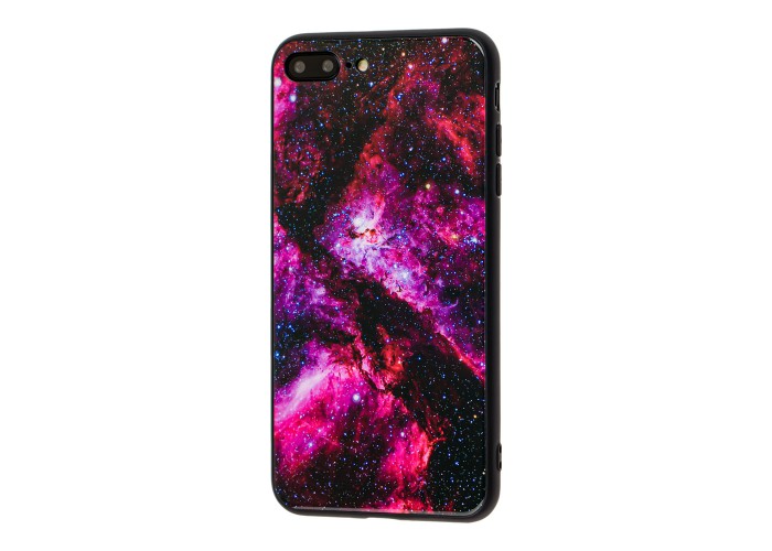 Чехол для iPhone 7 Plus / 8 Plus космос малиновый