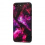 Чехол для iPhone 7 Plus / 8 Plus космос малиновый