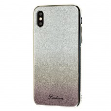 Чехол для iPhone X / Xs Ambre Fashion серебристый / черный