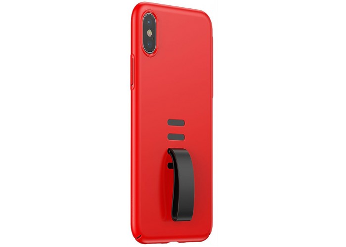 Чехол для iPhone X / Xs Baseus  Little Tail Case красный + черный