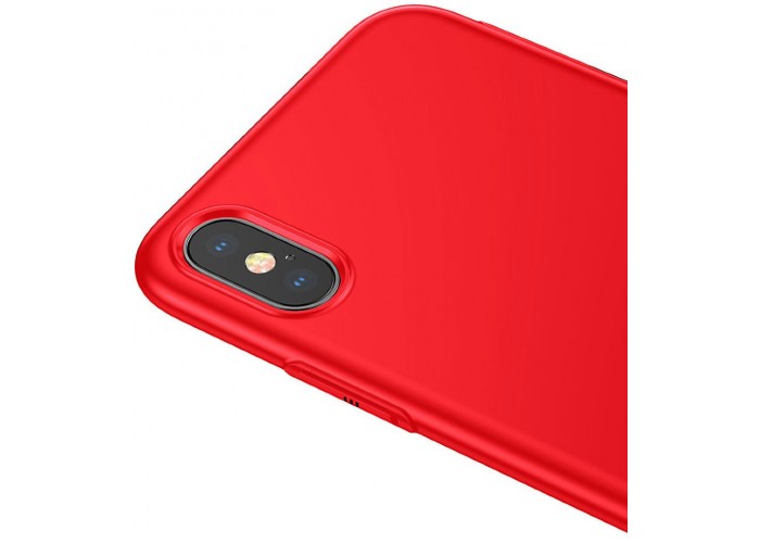 Чехол для iPhone X / Xs Baseus  Little Tail Case красный + черный