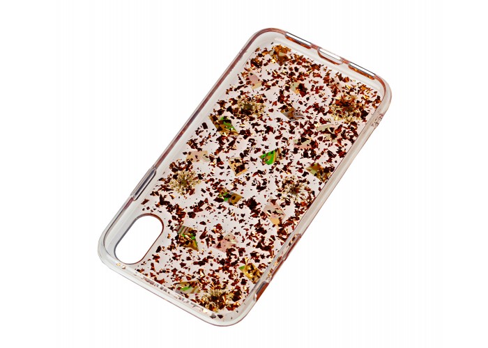 Чехол для iPhone X / Xs Kingxbar crystals золотистый 