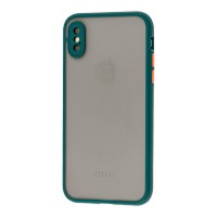 Чехол для iPhone X / Xs LikGus Totu camera protect оливковый