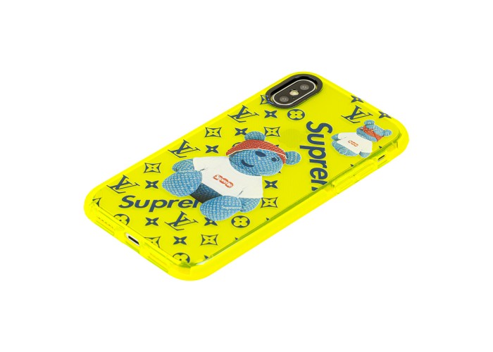 Чехол для iPhone X / Xs Neon print bear supreme