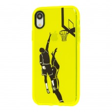 Чехол для iPhone Xr Neon print basketball