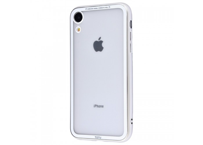 Чехол для iPhone Xr Style electroplating серебристо белый