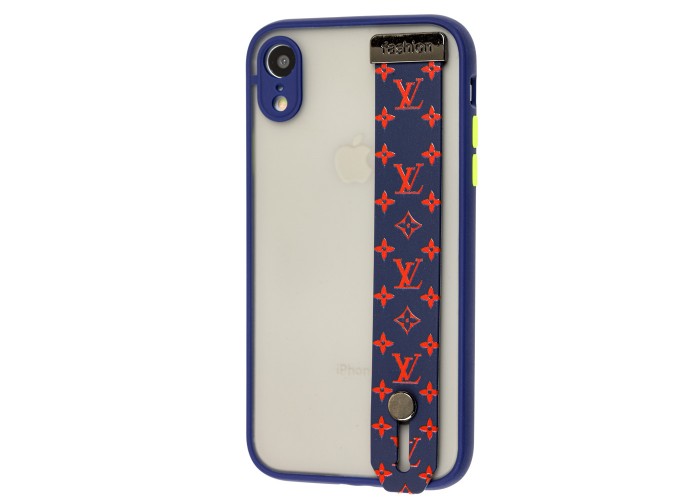 Чехол для iPhone Xr WristBand LV синий / красный