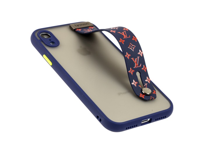 Чехол для iPhone Xr WristBand LV синий / красный