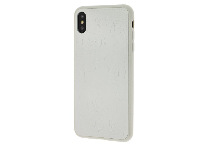 Чехол для iPhone Xs Max Mickey Mouse leather белый