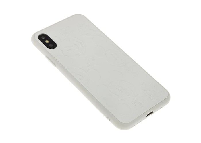 Чехол для iPhone Xs Max Mickey Mouse leather белый