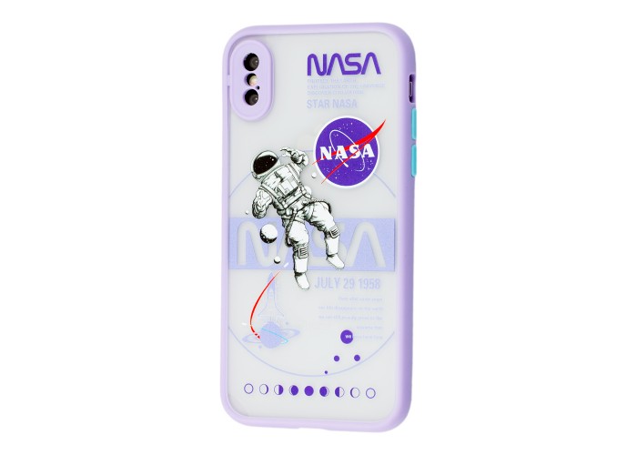 Чехол для iPhone Xs Max Picture shadow matte space nasa / light purple