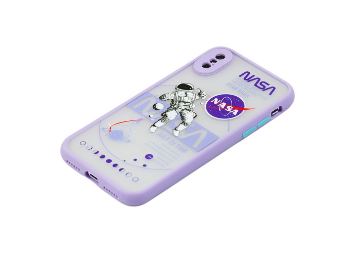 Чехол для iPhone Xs Max Picture shadow matte space nasa / light purple