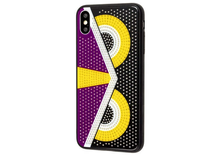 Чехол для iPhone Xs Max Tybomb Fendi со стразами черный
