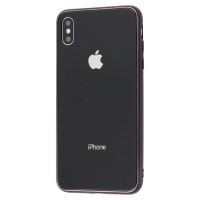 Чехол для iPhone Xs Max glass черный