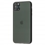 Чехол для iPhone Xs Max original glass with Frame темно-зеленый