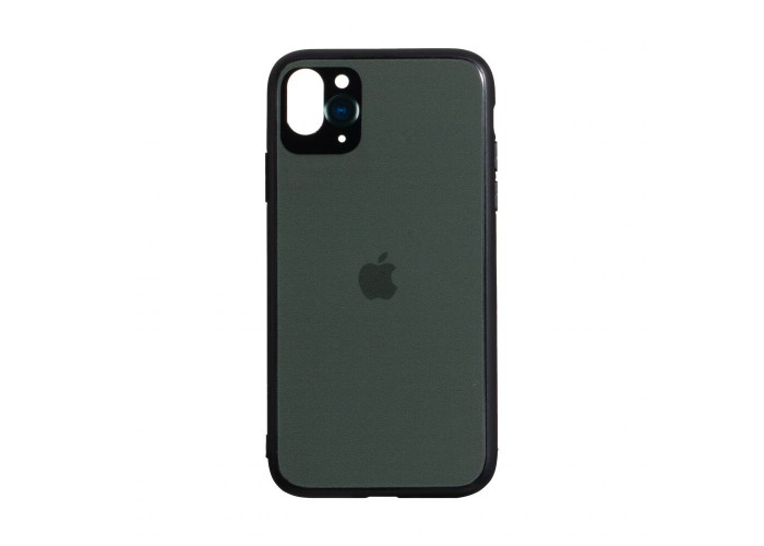 Чехол для iPhone Xs Max original glass with Frame темно-зеленый