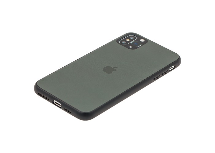 Чехол для iPhone Xs Max original glass with Frame темно-зеленый