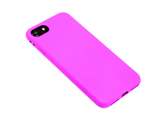 Чехол силиконовый для iPhone 7 / 8  матовый фиолетовый
