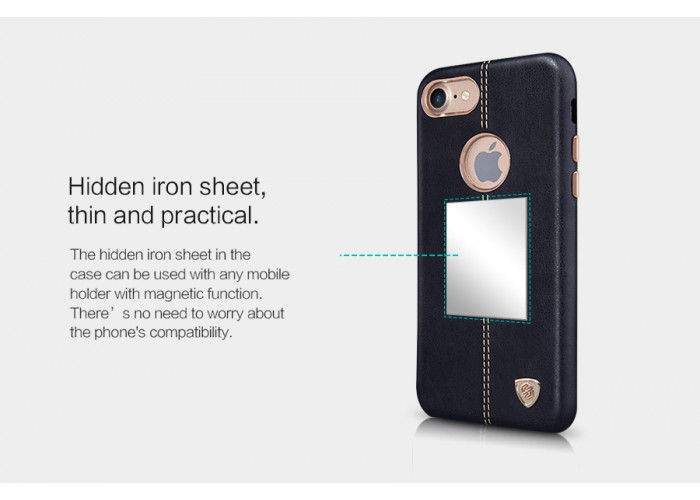 Кожаная накладка Nillkin Englon Series для iPhone 7 синий