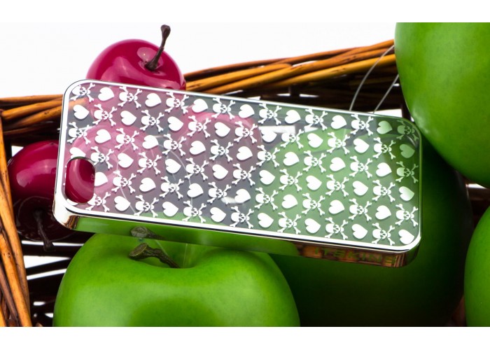Накладка KROM iPhone 5 Silver (APH5-NKROM-SLVR)