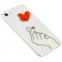 3D чехол для iPhone 7 / 8 сердце прозрачный