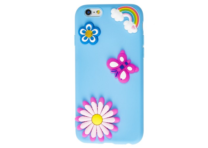 3D чехол fairy tale для iPhone 6 бабочка синий