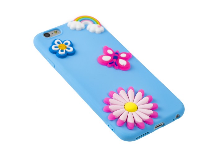 3D чехол fairy tale для iPhone 6 бабочка синий