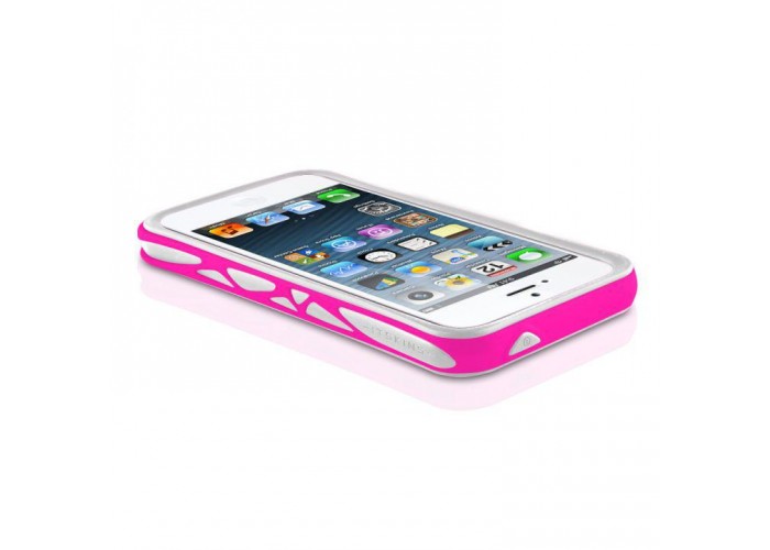 Бампер для iPhone 5 Venum white-pink