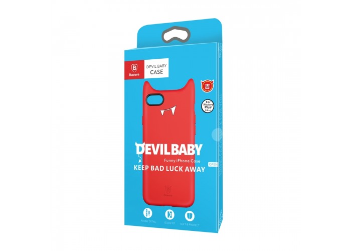 Чехол Baseus для iPhone 7 Plus / 8 Plus Devil Baby красный