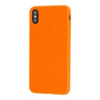 Чехол Carbon New для iPhone Xs Max оранжевый