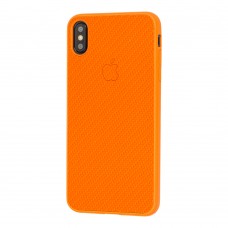 Чехол Carbon New для iPhone Xs Max оранжевый