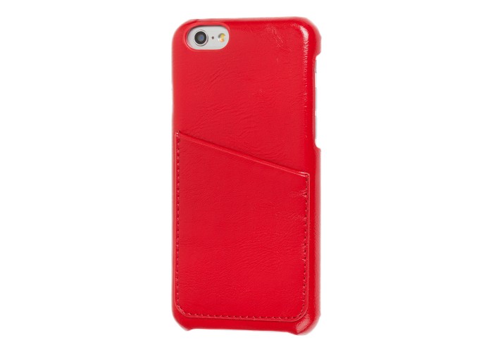 Чехол Card Holder для iPhone 6 красный с карманом под карту