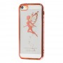Чехол Kingxbar для iPhone 5 фея со стразами розовое золото