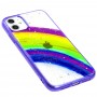Чехол для iPhone 11 Colorful Rainbow фиолетовый