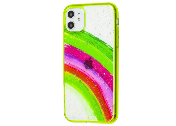 Чехол для iPhone 11 Colorful Rainbow зеленый