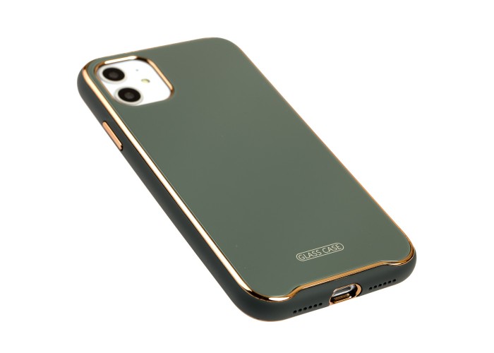 Чехол для iPhone 11 Glass Premium темно-серый