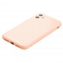 Чехол для iPhone 11 glass LV персиковый