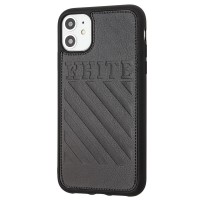 Чехол для iPhone 11 off-white leather черный