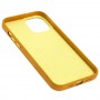 Чехол для iPhone 12 Pro Max Leather croco full желтый