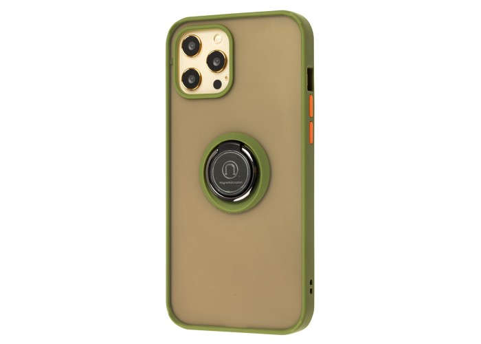 Чехол для iPhone 12 Pro Max LikGus Edging Ring оливковый