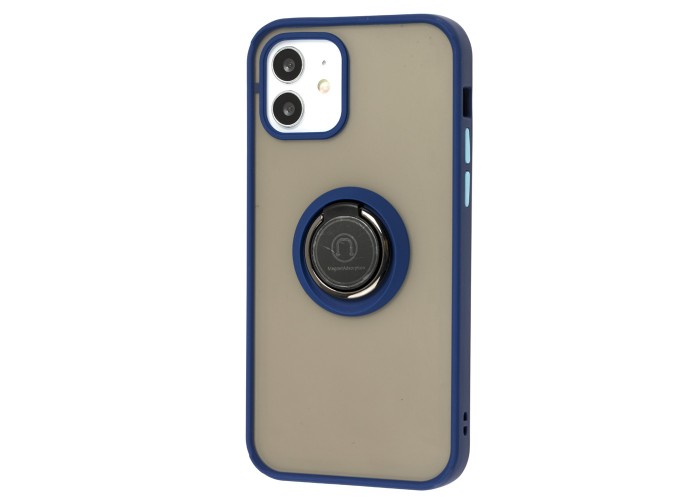 Чехол для iPhone 12 / 12 Pro LikGus Edging Ring синий