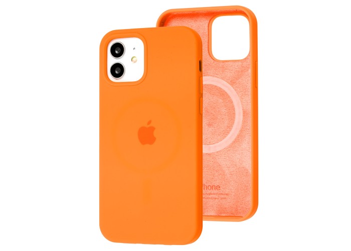 Чехол для iPhone 12 / 12 Pro MagSafe Silicone Full Size kumquat