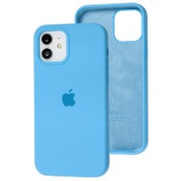 Чехол для iPhone 12 / 12 Pro Silicone Full голубой / blue