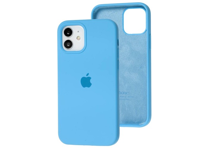 Чехол для iPhone 12 / 12 Pro Silicone Full голубой / blue
