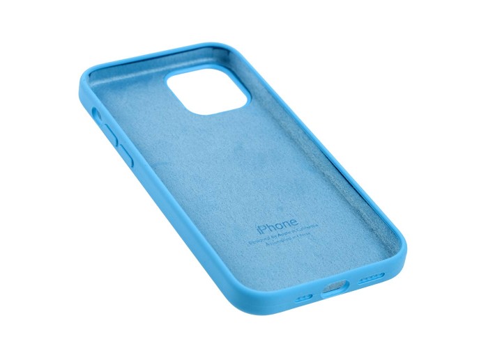 Чехол для iPhone 12 / 12 Pro Silicone Full голубой / blue