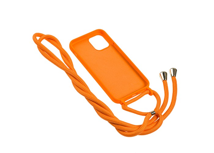 Чехол для iPhone 12 mini Wave Lanyard without logo orange