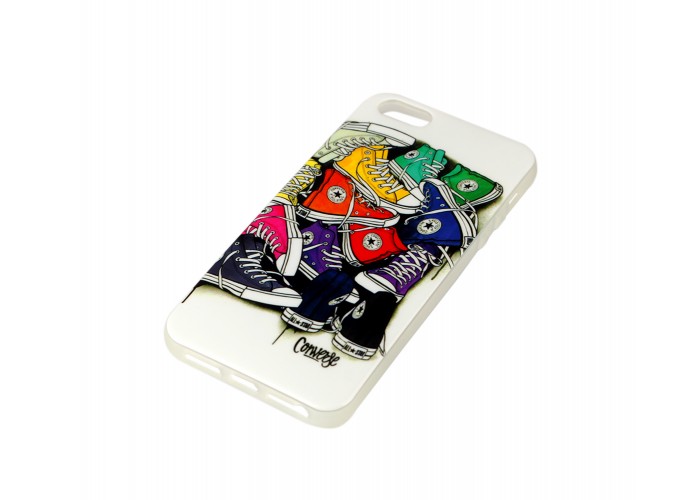 Чехол для iPhone 5 кеды белый