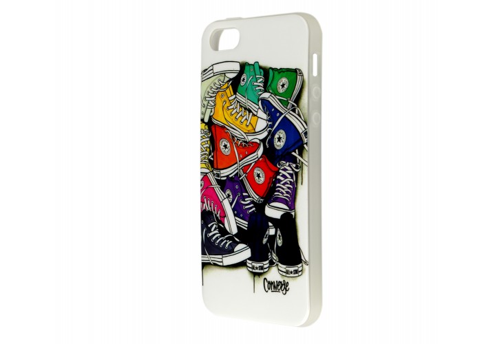 Чехол для iPhone 5 кеды белый