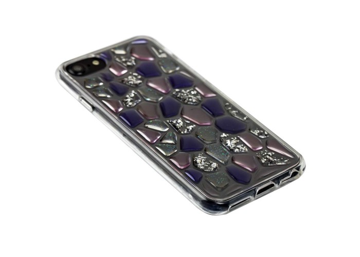 Чехол для iPhone 6 / 7 / 8 Colour stones фиолетовый