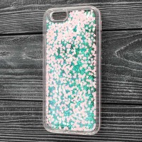 Чехол для iPhone 6 блестки вода светло розовый